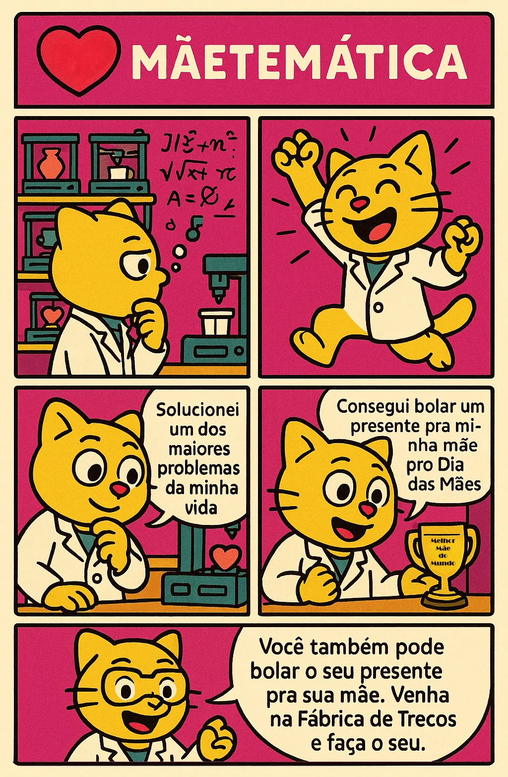 Tirinha do Treco sobre matemática.